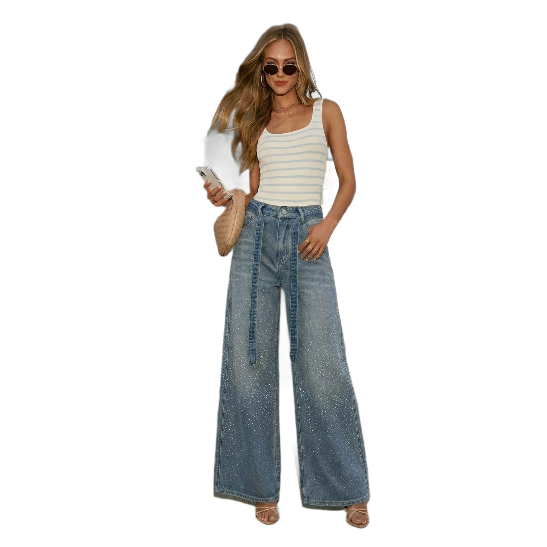 Women's Loose-fit High-waist Wide-leg Jeans - Image 5