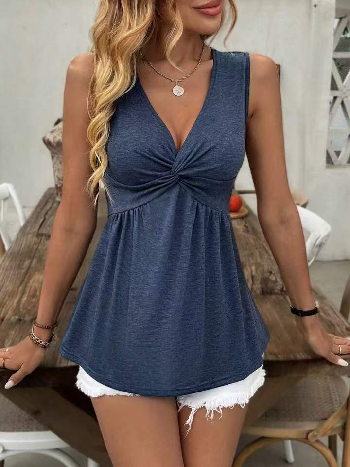 Sleeveless V-neck Design - Image 8