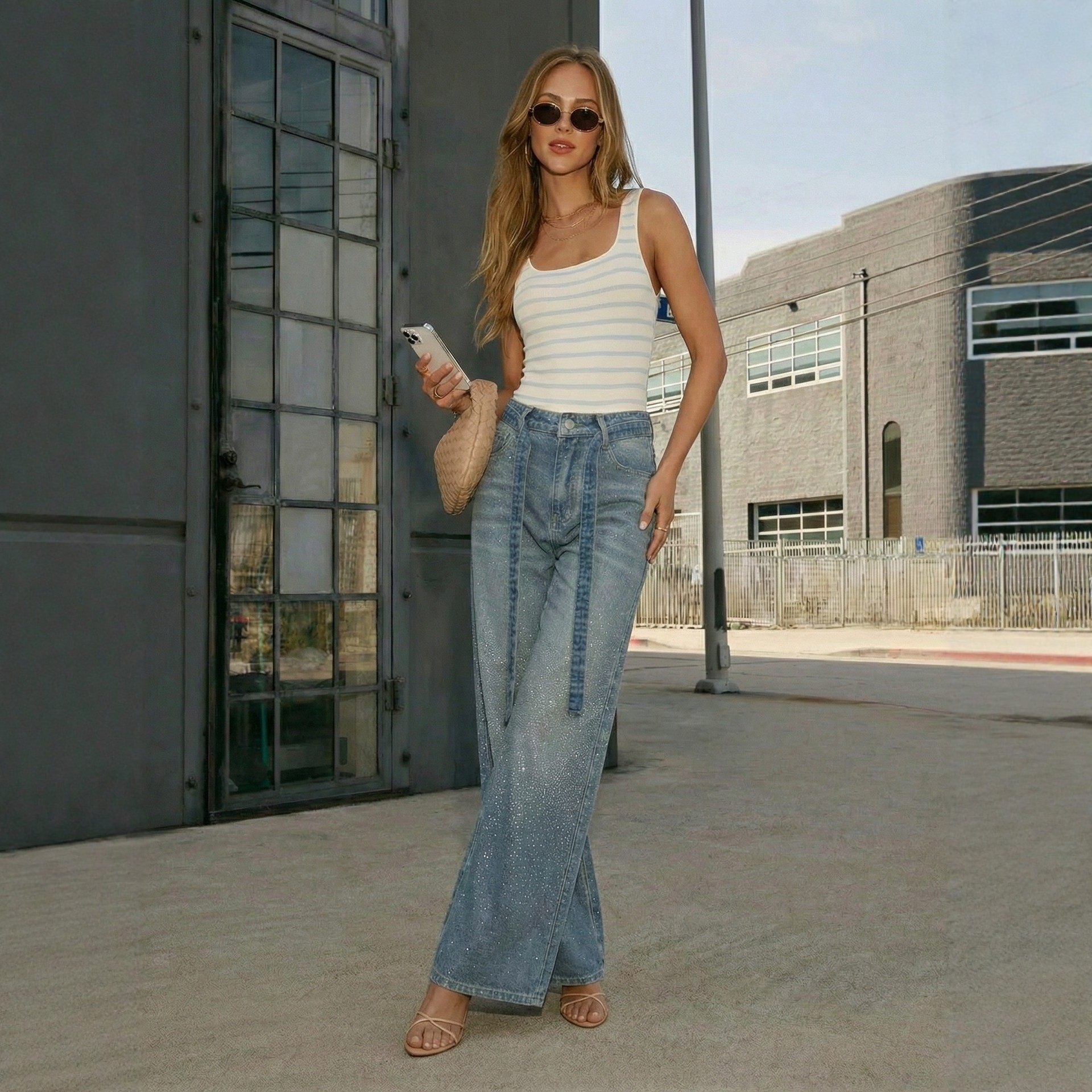 Women's Loose-fit High-waist Wide-leg Jeans - Image 7