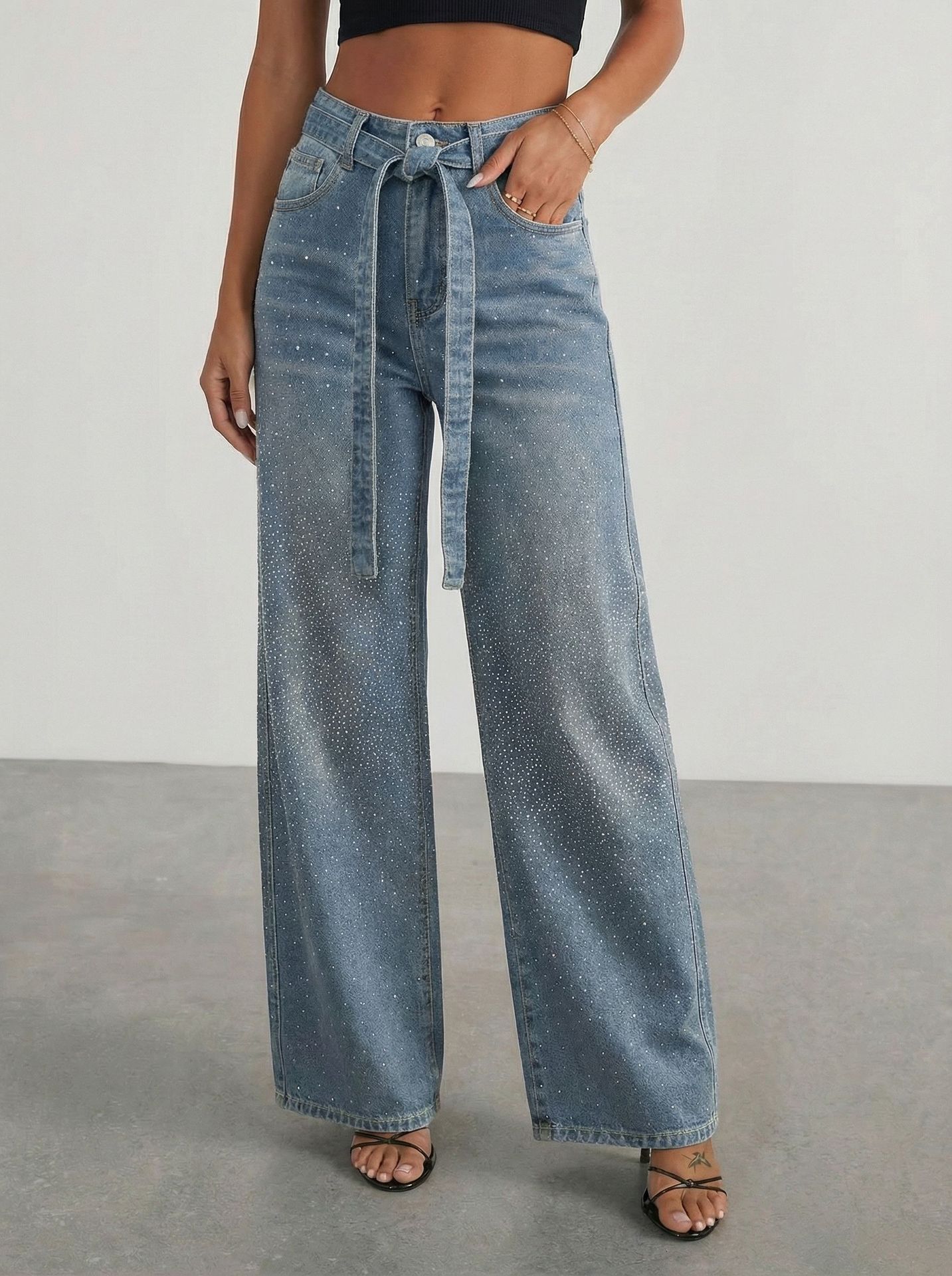 Women's Loose-fit High-waist Wide-leg Jeans - Image 2